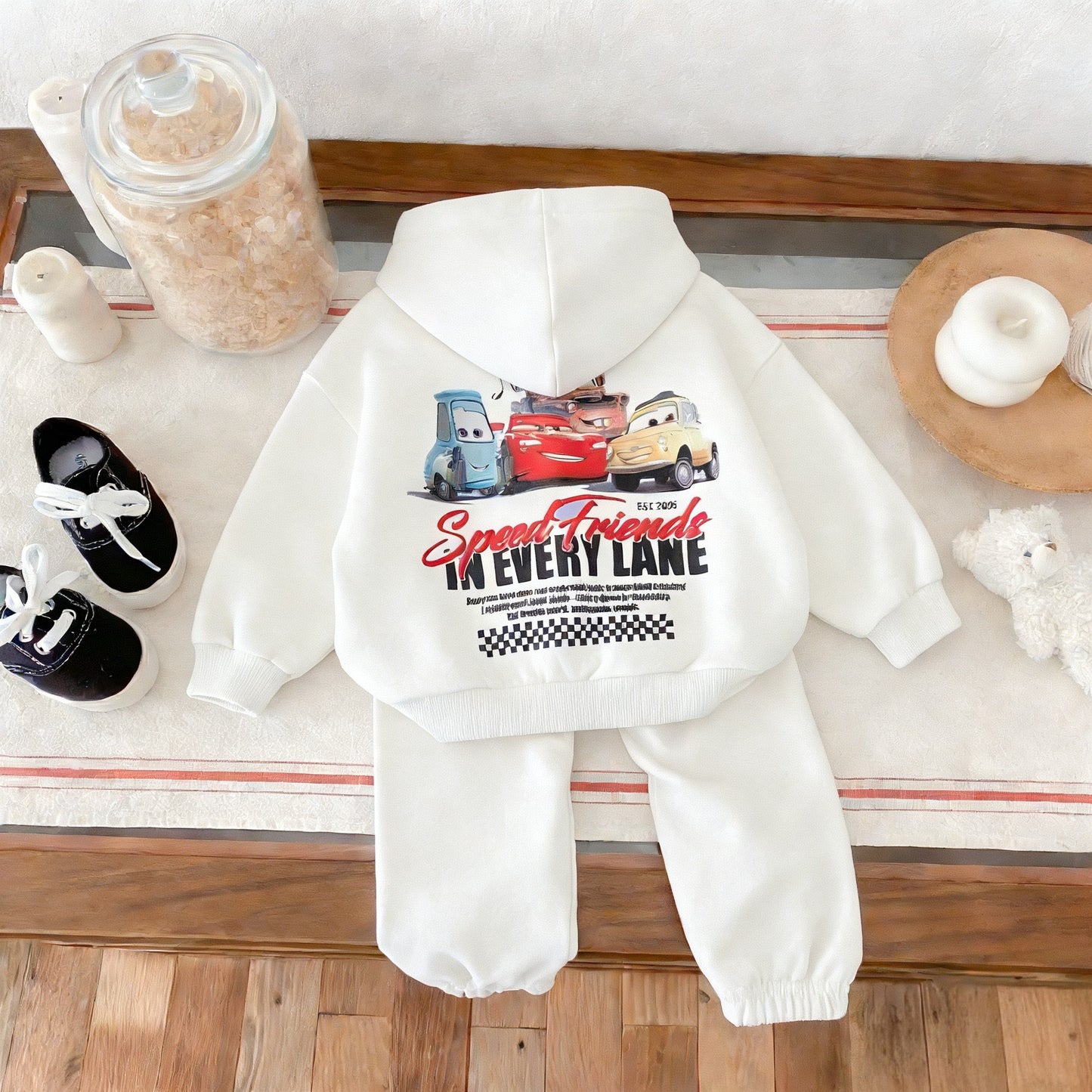 Cotton Sweatshirt and Pants Set