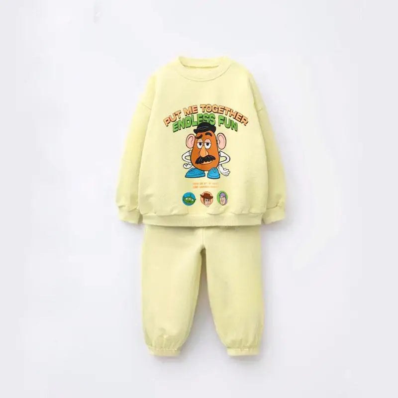 Cotton Sweatshirt and Pants Set
