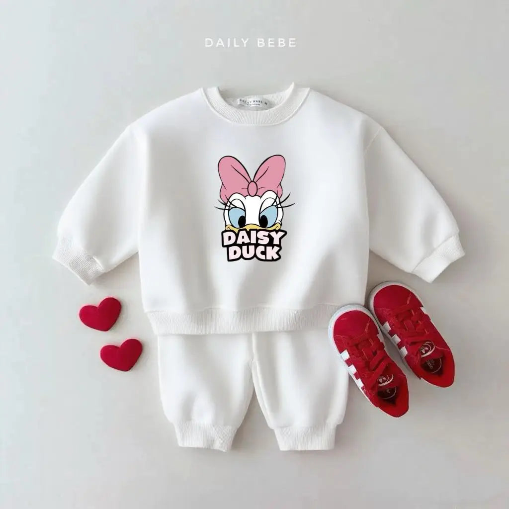 Cotton Sweatshirt and Pants Set