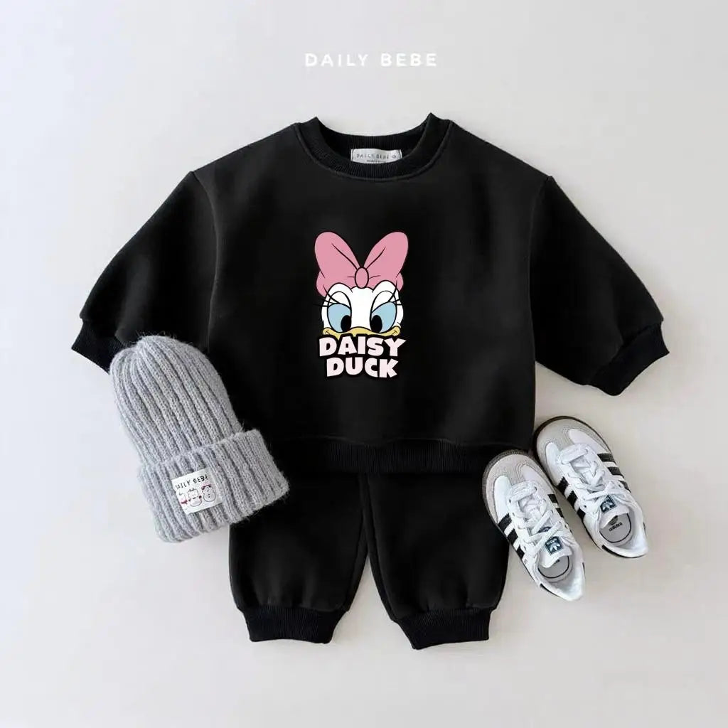 Cotton Sweatshirt and Pants Set
