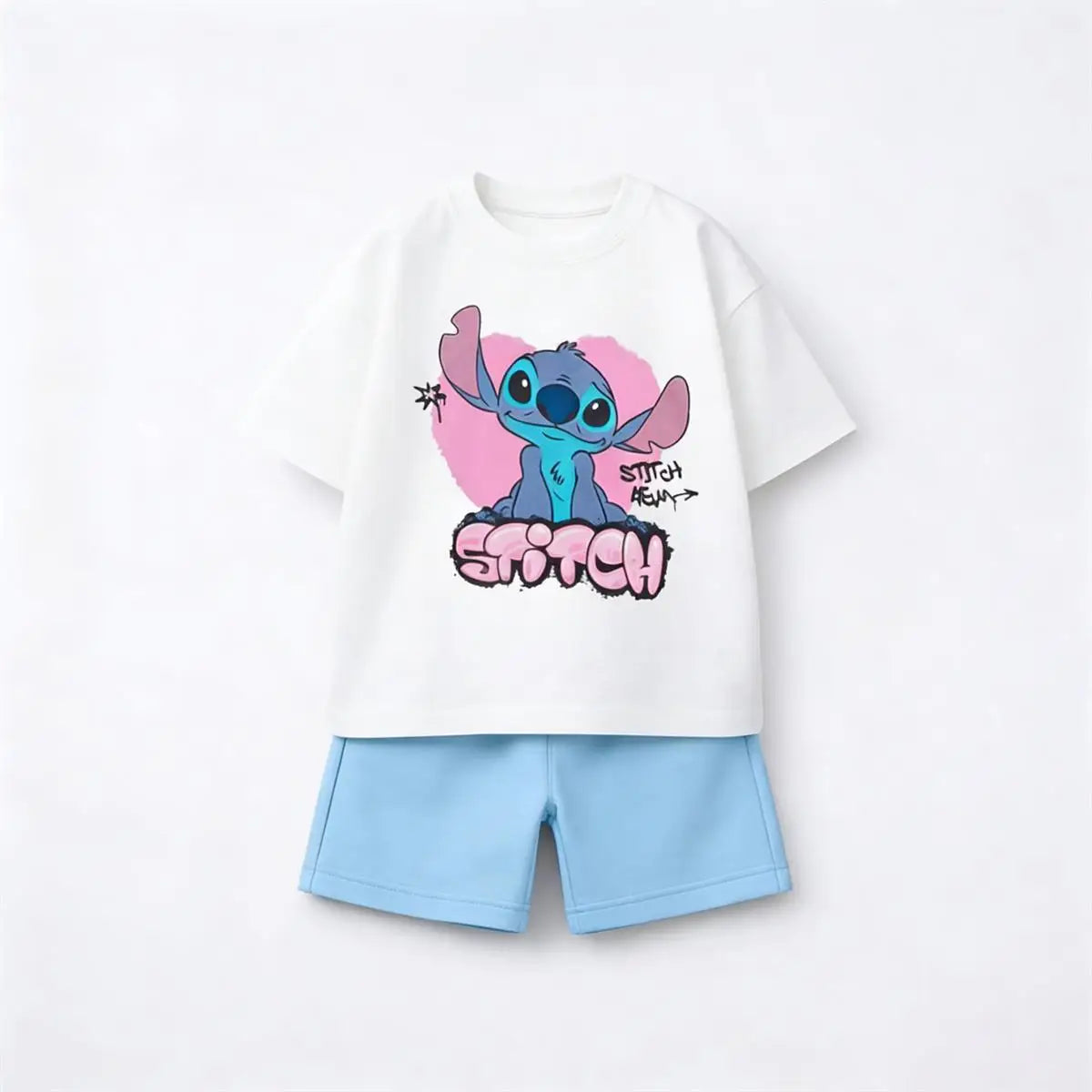 Cartoon T-Shirt and Shorts Set