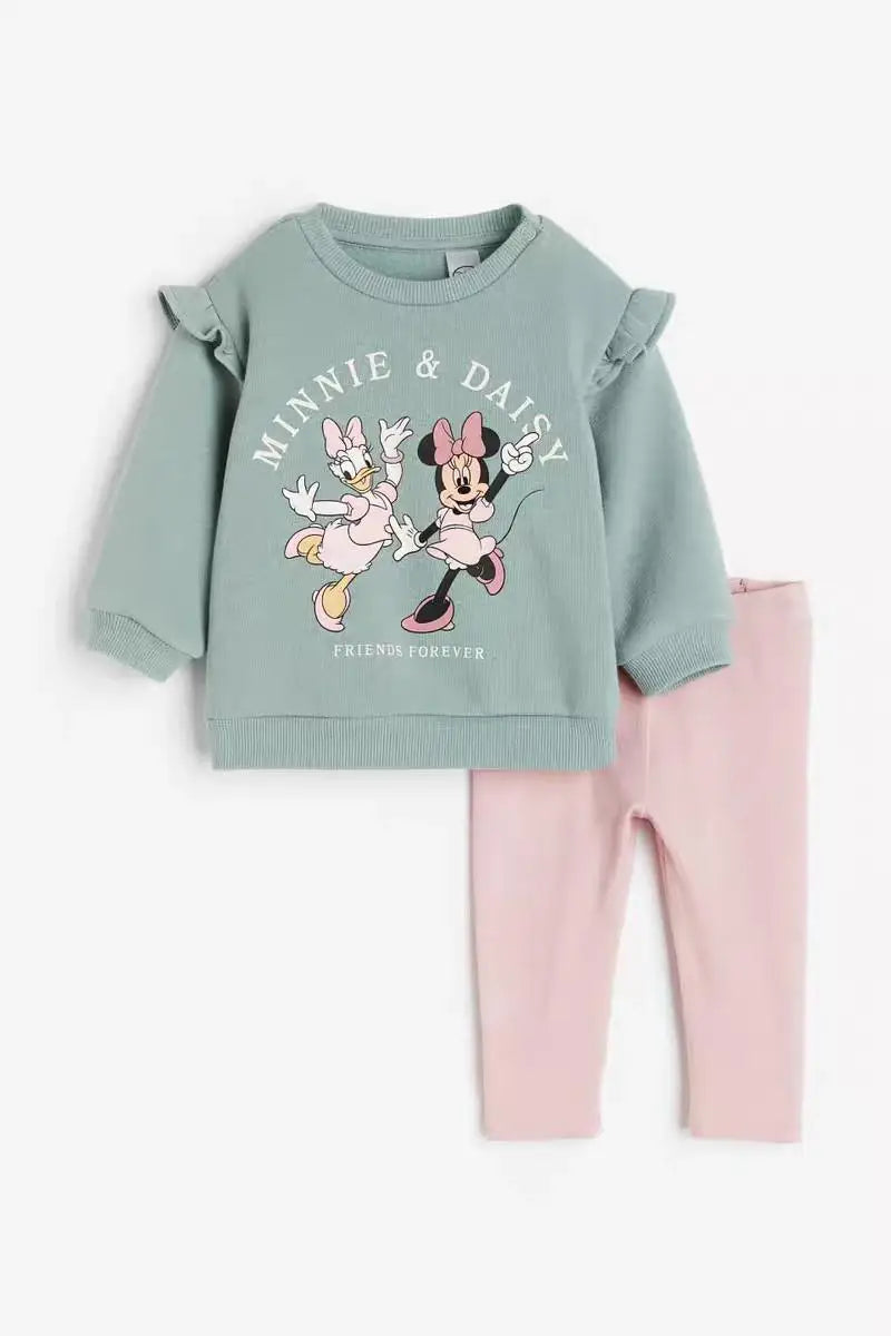Cotton Sweatshirt and Pants Set