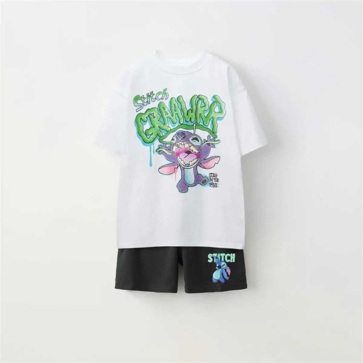 Cartoon T-Shirt and Shorts Set