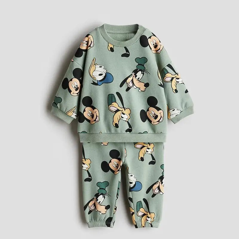 Cotton Sweatshirt and Pants Set