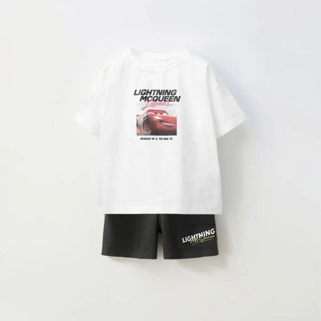 Cartoon T-Shirt and Shorts Set