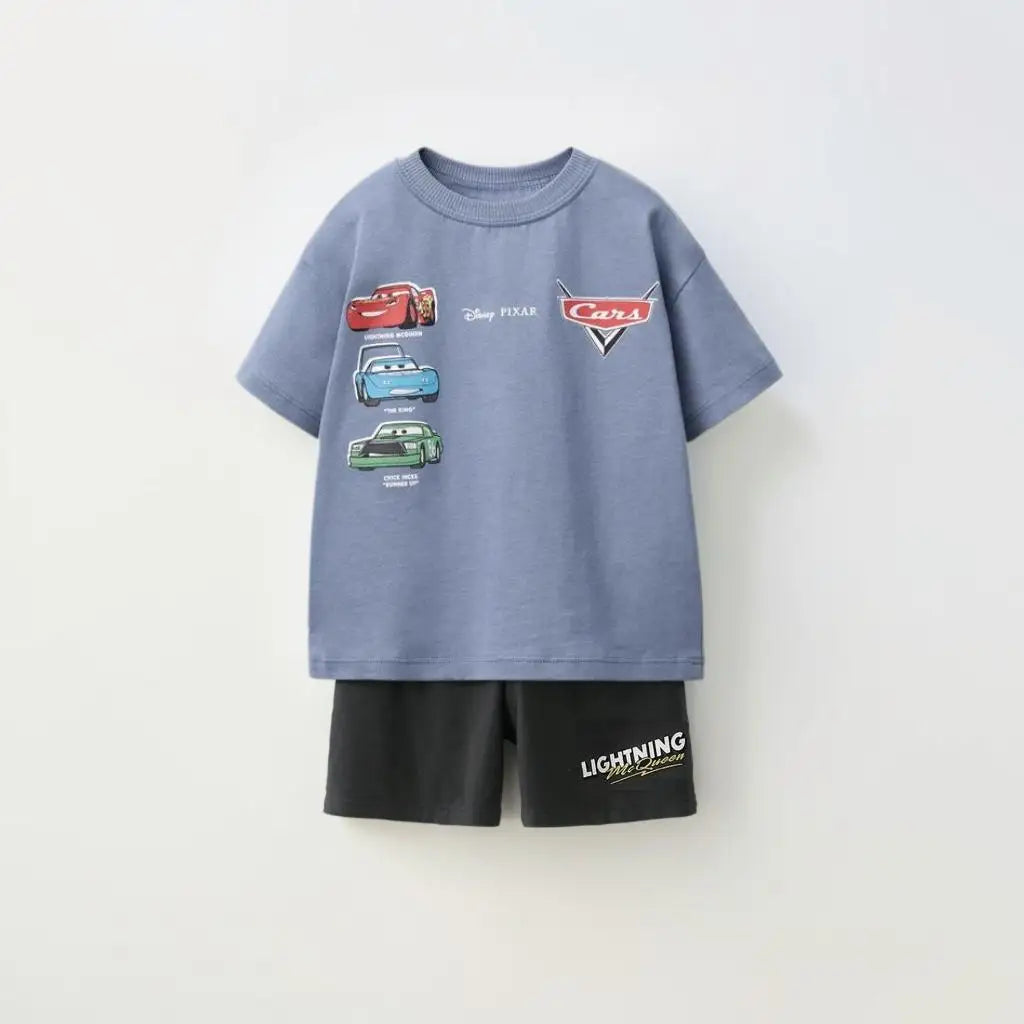 Cartoon T-Shirt and Shorts Set