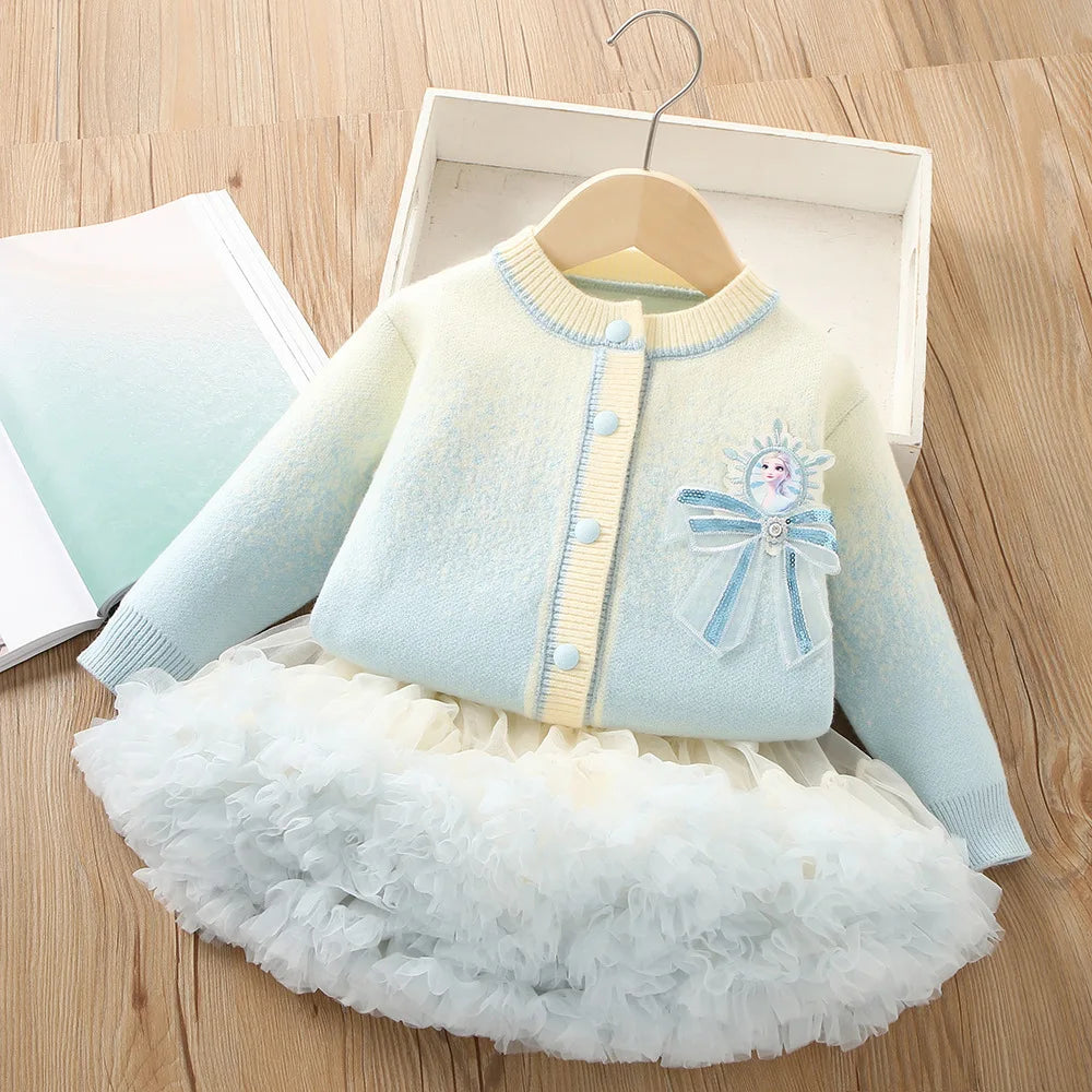 Children’s Princess Elsa Cardigan & Tulle Skirt Set