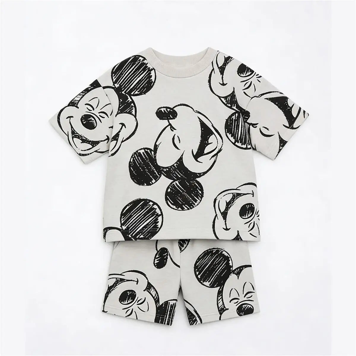 Cartoon T-Shirt and Shorts Set