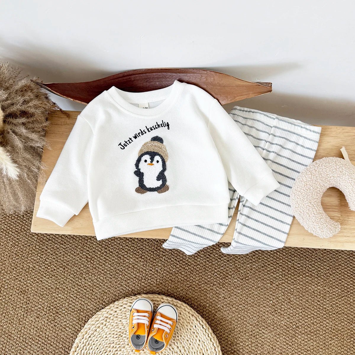 Children's Cozy Two - Piece Outfit Set – Soft Top & Matching Bottoms - Ewapi