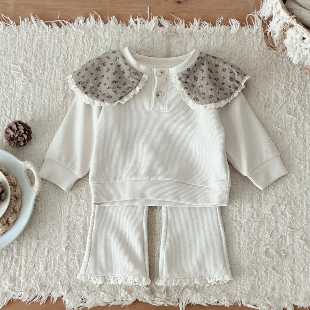 Children's Cozy Two - Piece Outfit Set – Soft Top & Matching Bottoms - Ewapi