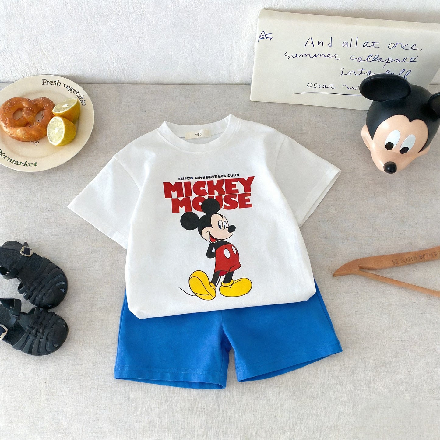 Cartoon T-Shirt and Shorts Set