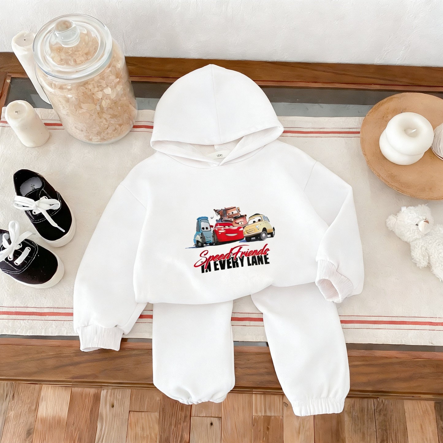 Cotton Sweatshirt and Pants Set