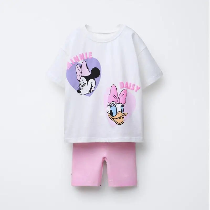Cartoon T-Shirt and Shorts Set