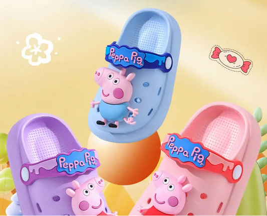 Lightweight, Breathable & Non-Slip Peppa & George Pig Summer Slippers