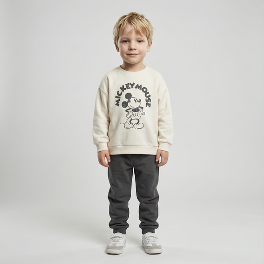 Cotton Sweatshirt and Pants Set