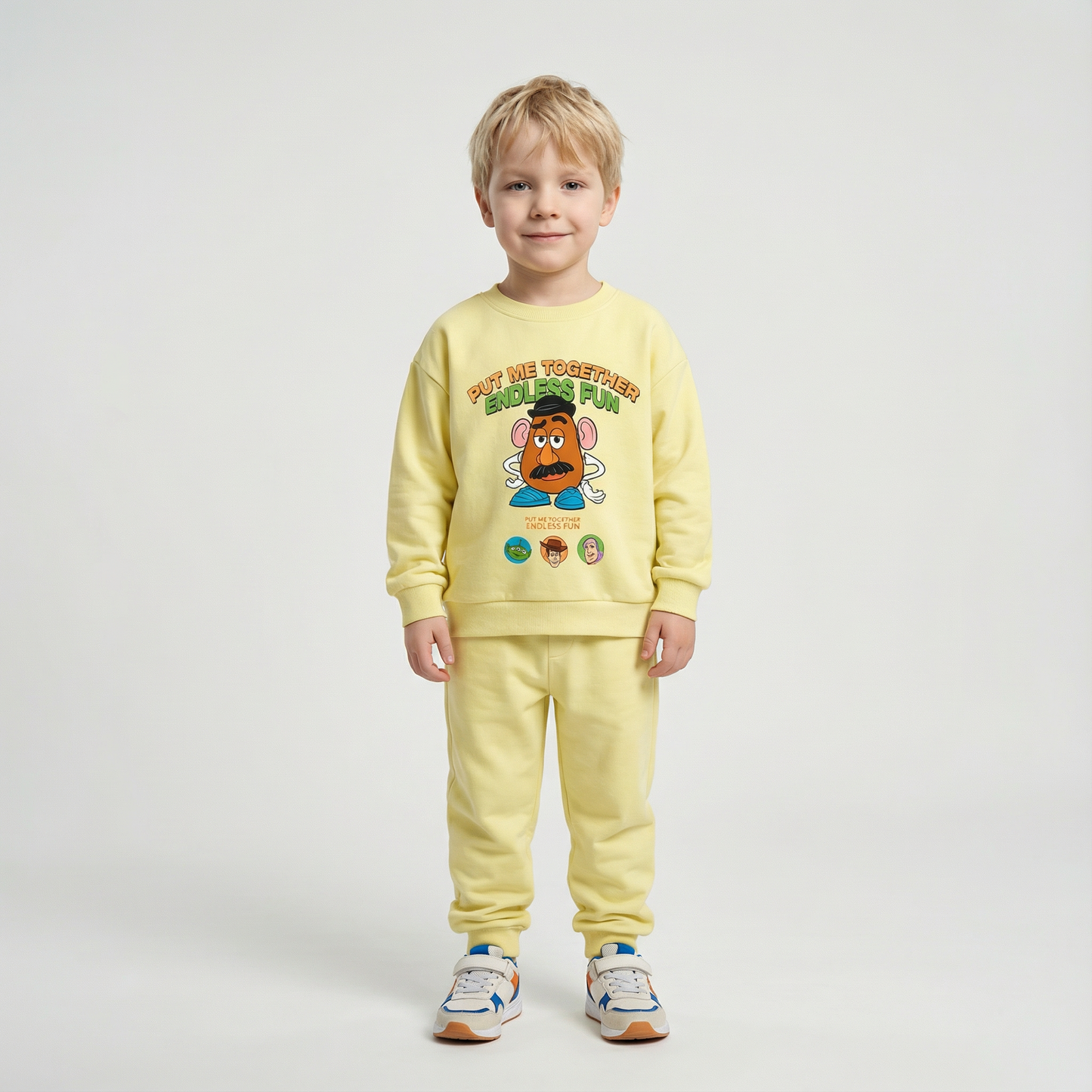 Cotton Sweatshirt and Pants Set