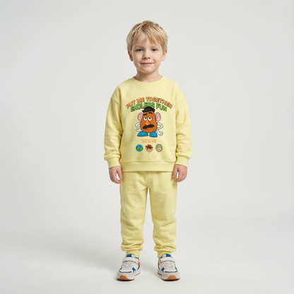 Cotton Sweatshirt and Pants Set
