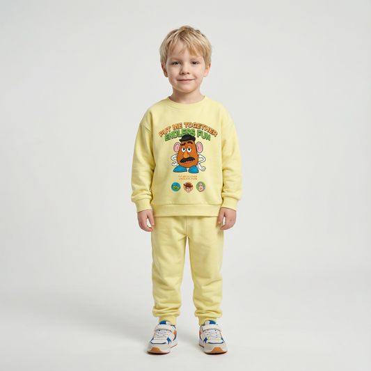 Cotton Sweatshirt and Pants Set