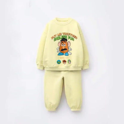 Cotton Sweatshirt and Pants Set