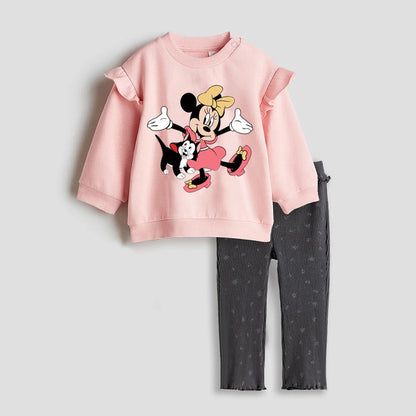 Cotton Sweatshirt and Pants Set