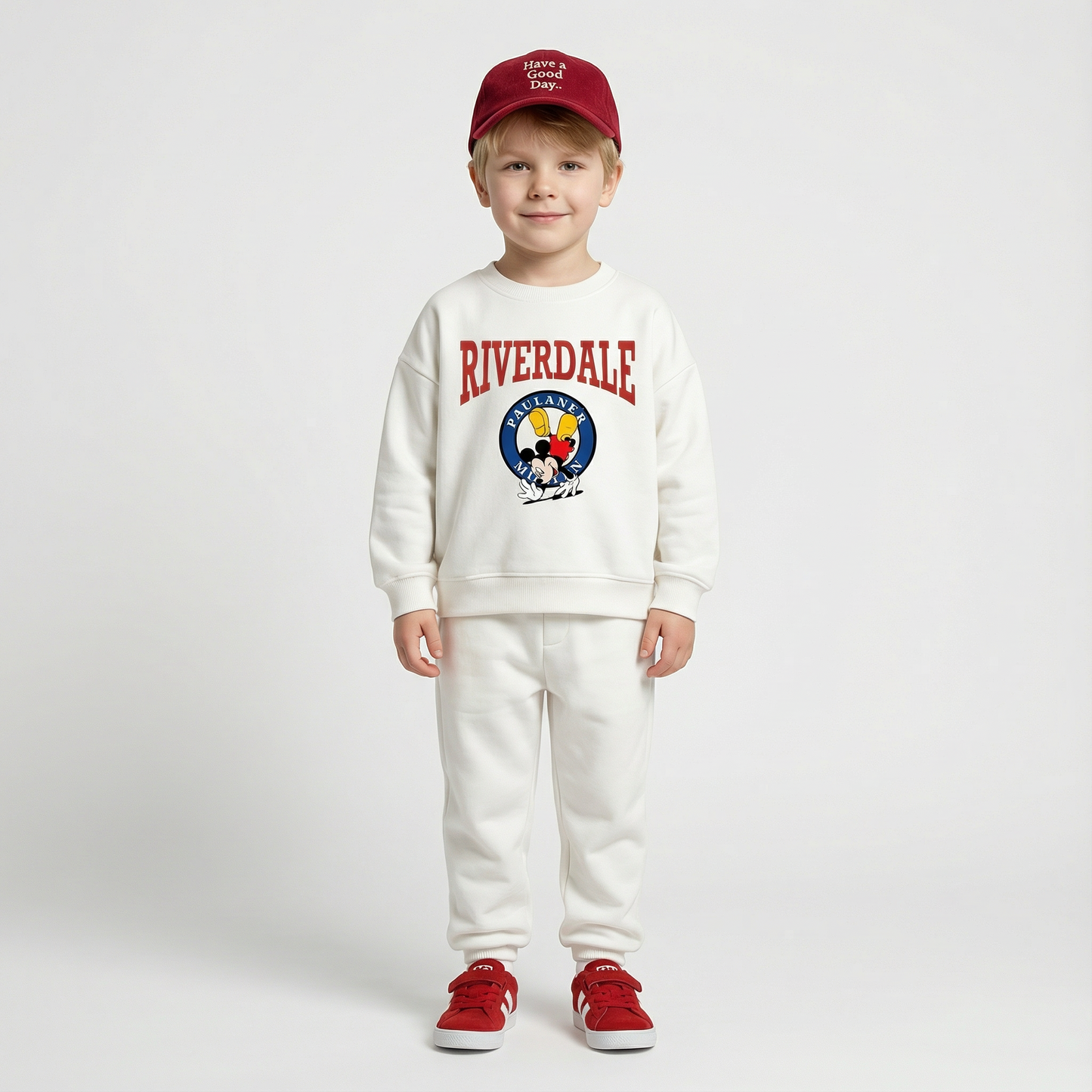 Cotton Sweatshirt and Pants Set