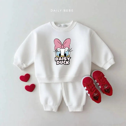 Cotton Sweatshirt and Pants Set