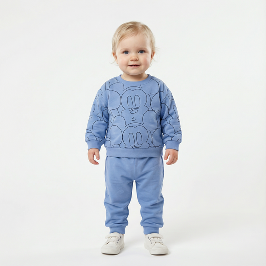 Cotton Sweatshirt and Pants Set
