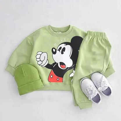Cotton Sweatshirt and Pants Set