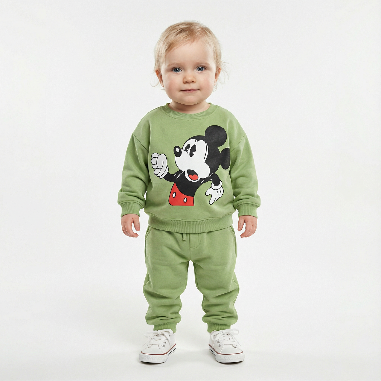 Cotton Sweatshirt and Pants Set