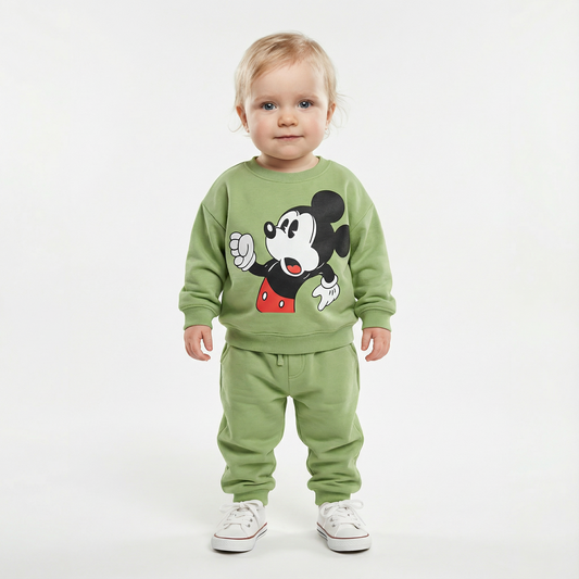 Cotton Sweatshirt and Pants Set