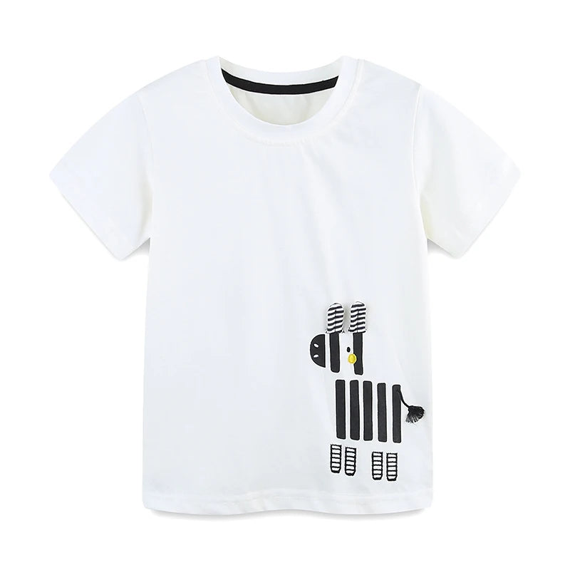 Summer Cotton Zebra T-Shirt & Shorts Set