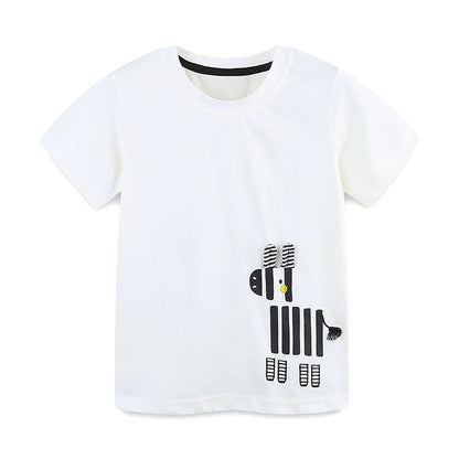 Summer Cotton Zebra T-Shirt & Shorts Set