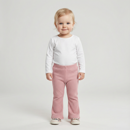 Loose Solid Color Bell Bottom Pants