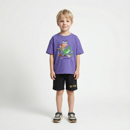 Cartoon T-Shirt and Shorts Set