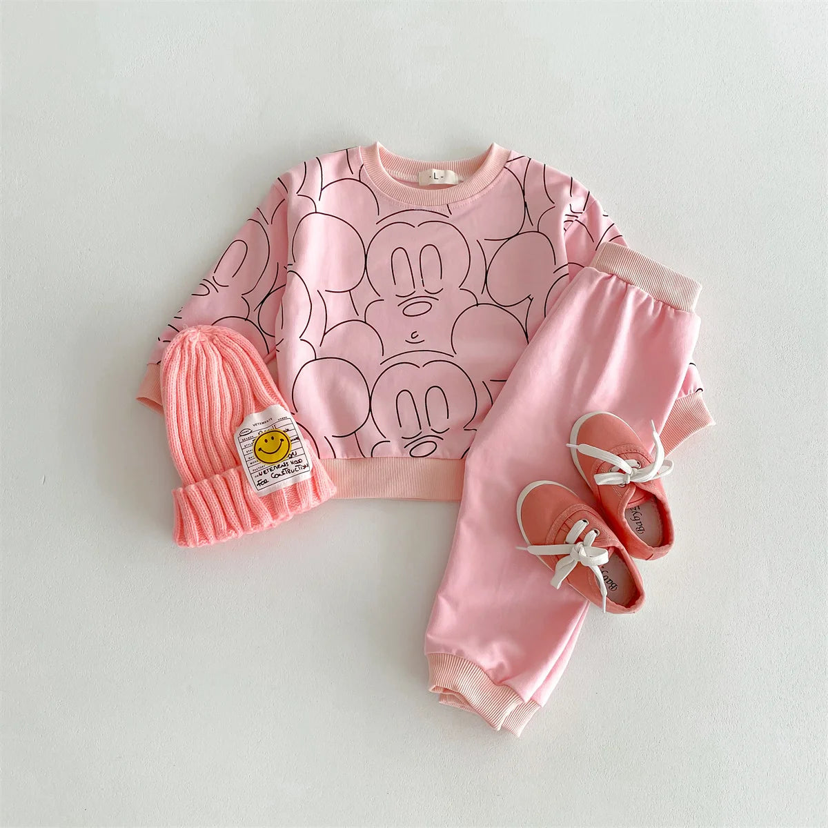 Cotton Sweatshirt and Pants Set
