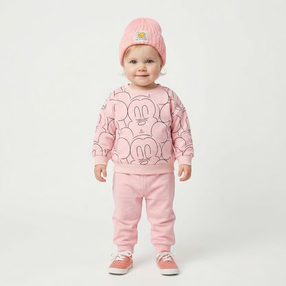 Cotton Sweatshirt and Pants Set