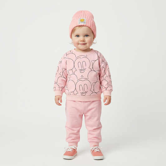 Cotton Sweatshirt and Pants Set