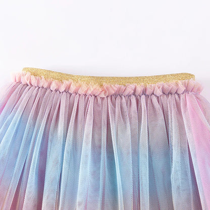 Summer Tracksuit 100% Cotton Rainbow T-Shirt & Skirt Set