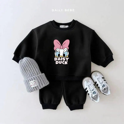 Cotton Sweatshirt and Pants Set
