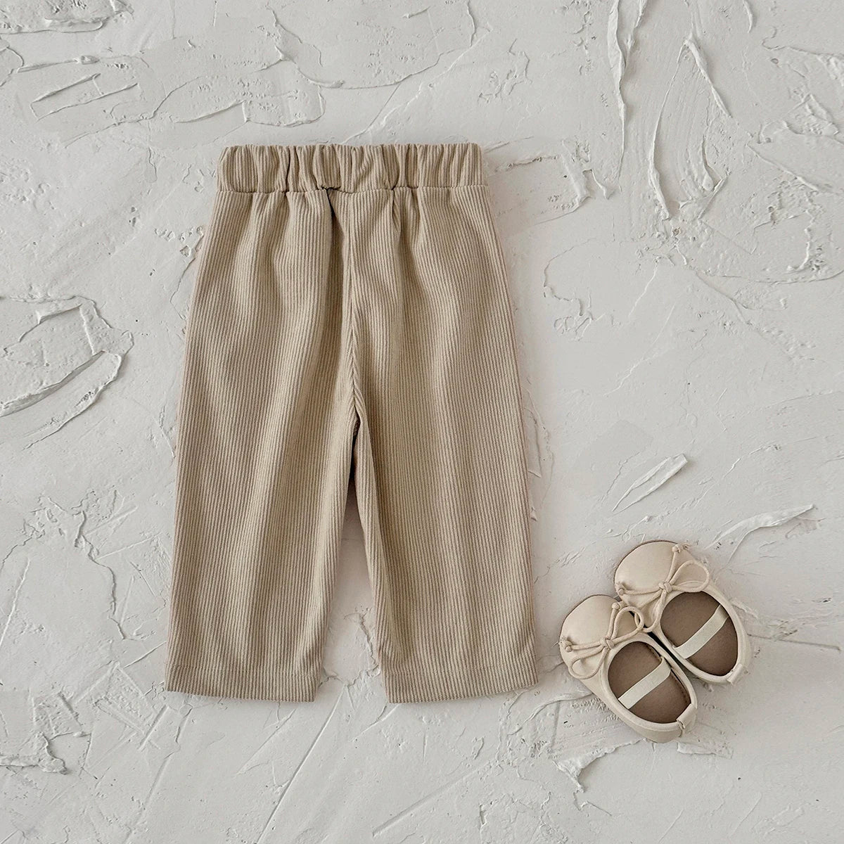 Loose Floral Embroidered Corduroy Pants