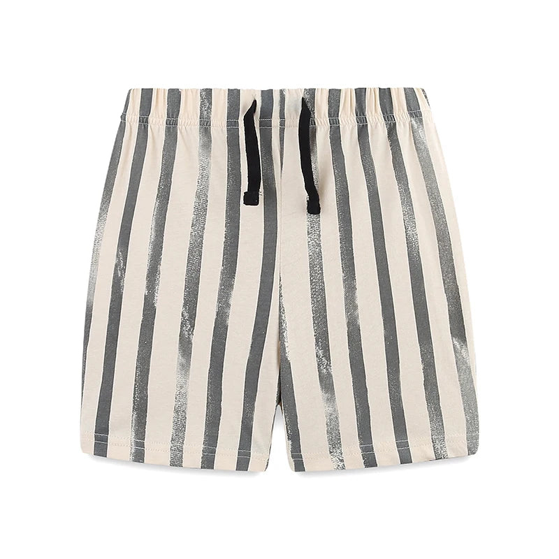 Summer Cotton Zebra T-Shirt & Shorts Set