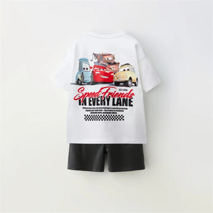Cartoon T-Shirt and Shorts Set