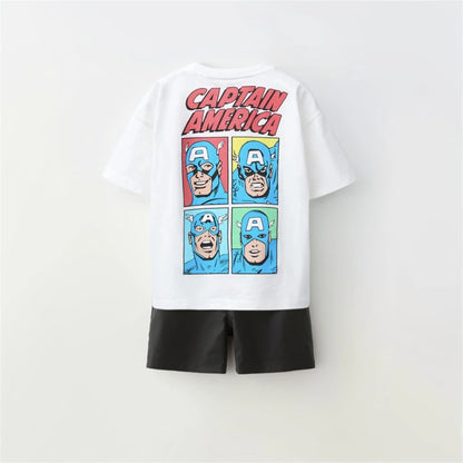 Cartoon T-Shirt and Shorts Set