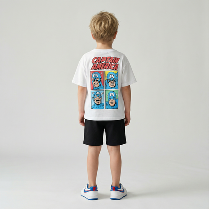 Cartoon T-Shirt and Shorts Set