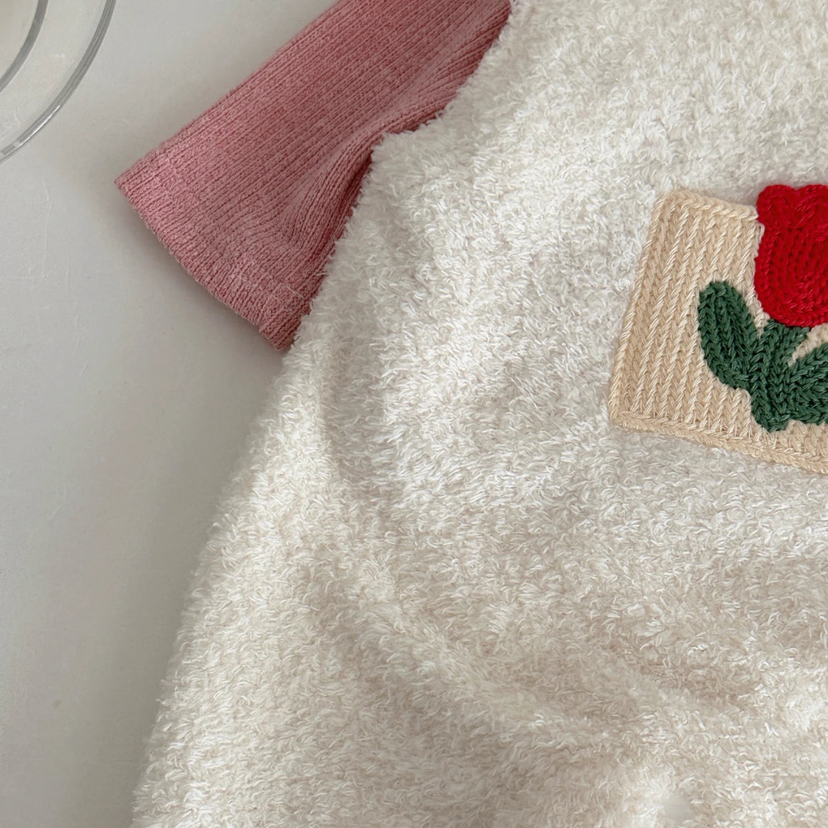 Children’s Soft Plush Romper with Long-Sleeve Top Overalls Set