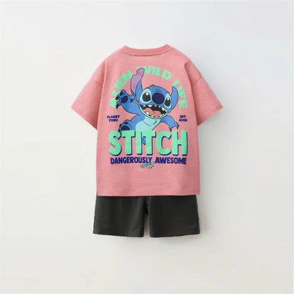 Cartoon T-Shirt and Shorts Set
