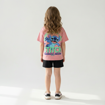 Cartoon T-Shirt and Shorts Set