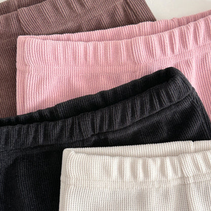 Loose Solid Color Bell Bottom Pants