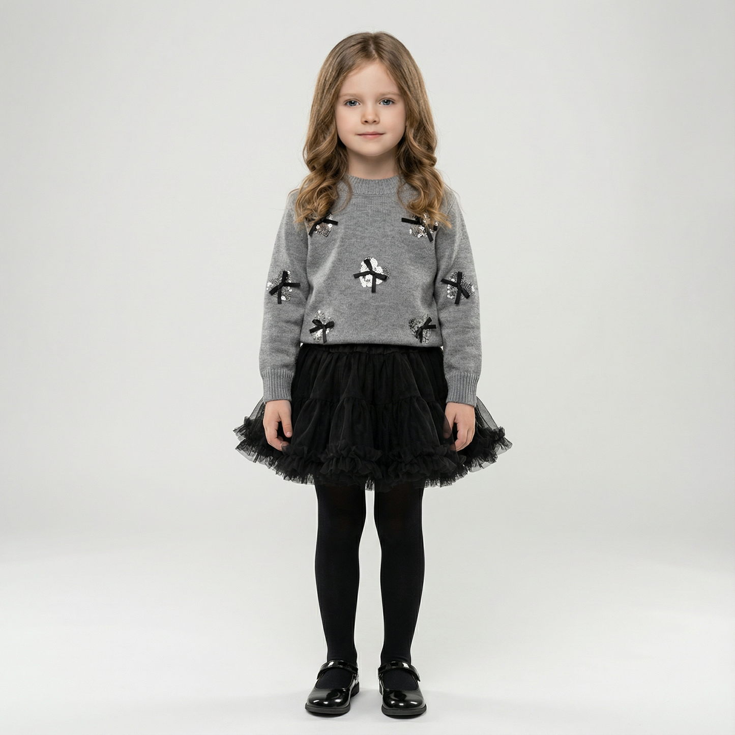 Knitted Pullover Sweater & Skirt Set