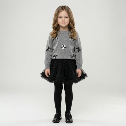 Knitted Pullover Sweater & Skirt Set